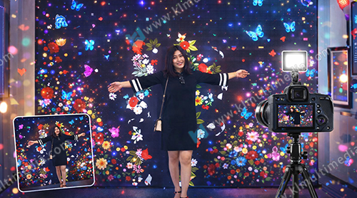 Pared LED de arte interactivo