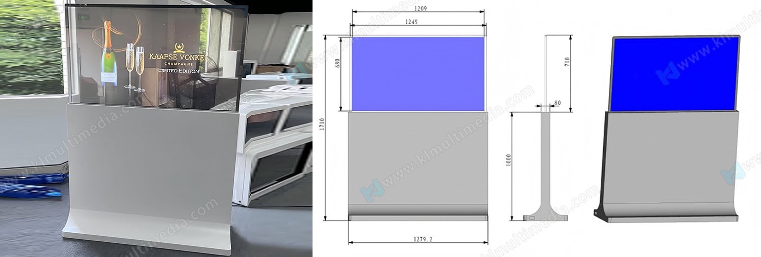 De pie de 55 pulgadas