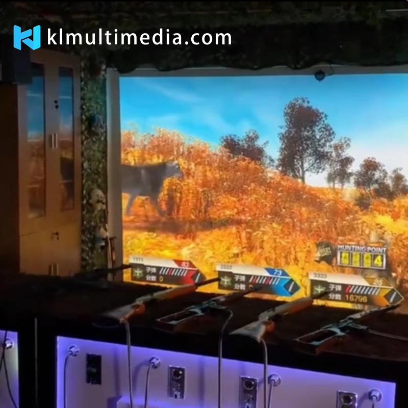 Juego de disparos con proyector