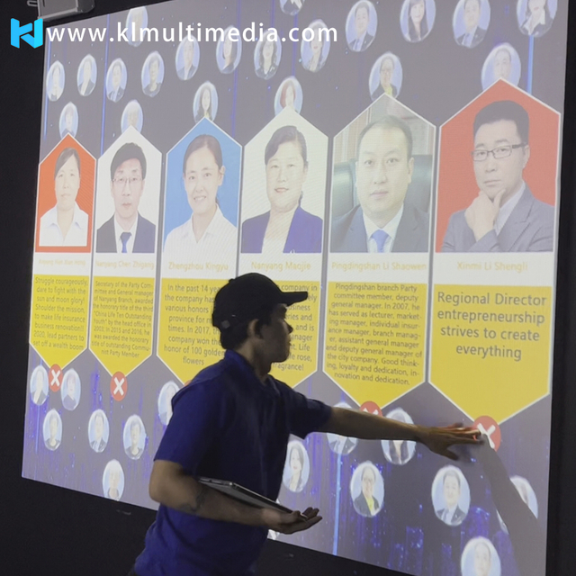 Pared táctil interactiva