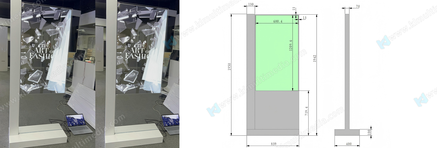 55 pulgadas verticales