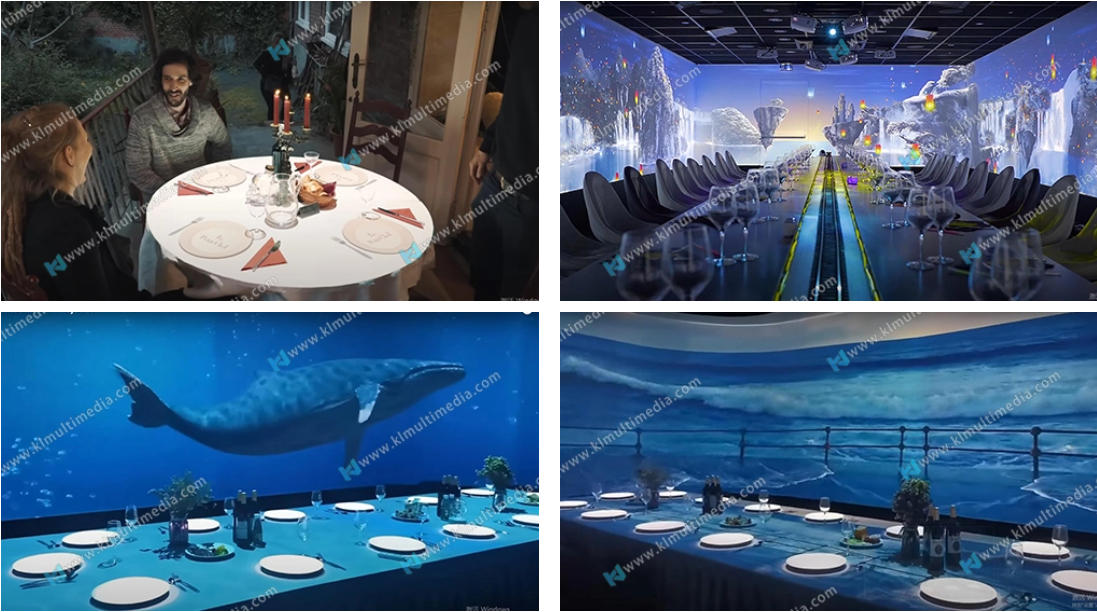 restaurante de proyecci&oacute;n interactiva