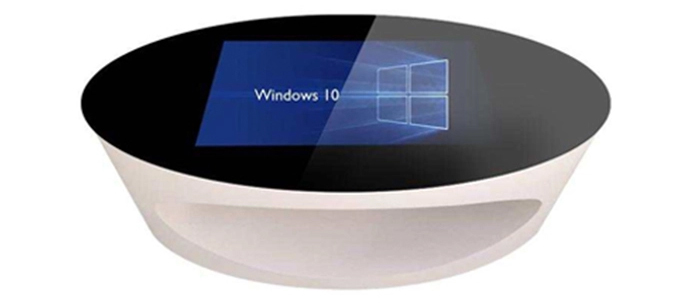 Mesa ovalada con pantalla t&aacute;ctil