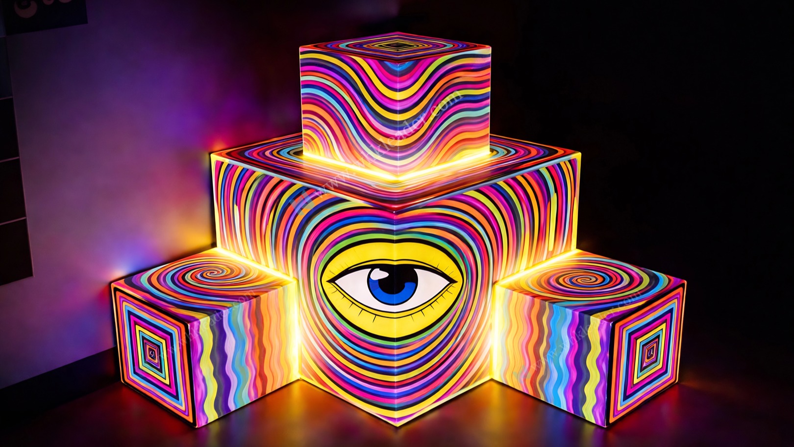 Proyecci&oacute;n de mapeo de video 3D