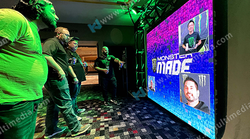 Muro de fotos de arte interactivo