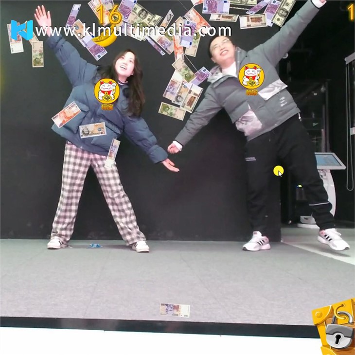 Juego de riqueza de la suerte con detección de movimiento