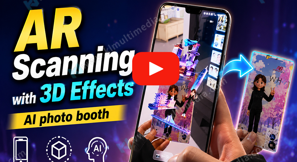 AR Scanning with 3D Effects AI photo booth