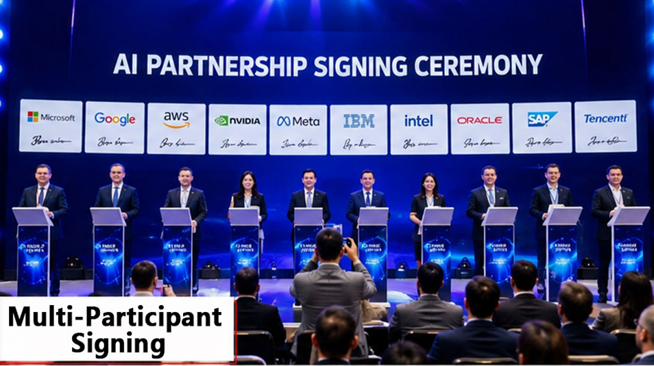 Firma de m&uacute;ltiples participantes